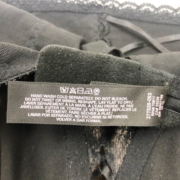 Victoria's Secret Sheer Mesh and Lace Rhinestone Teddy Slip. Size 36D - Picture 8 of 9